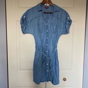 Guess MAREN CHAMBRAY denim SHIRTDRESS